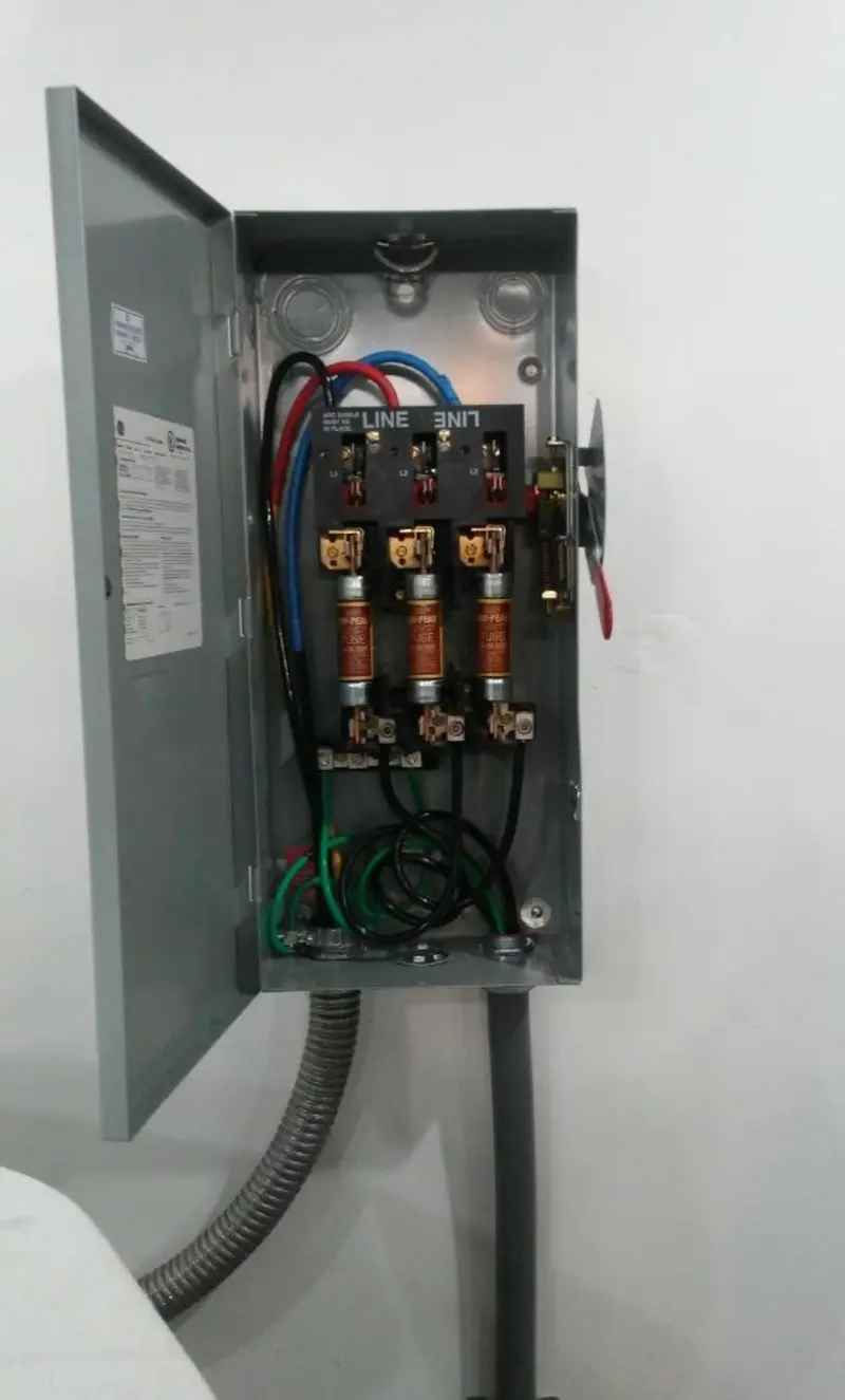 Three-phase disconnect switch installed for Electrical Wiring & Rewiring in Wareham